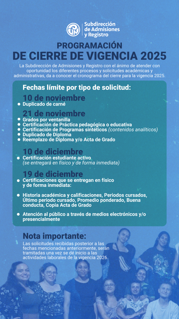 cierre vigencia 2025 SAD